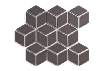 Small Diamond Sheeted - Escher Original Ceramic Mosaic Tile in Kalamata Gloss