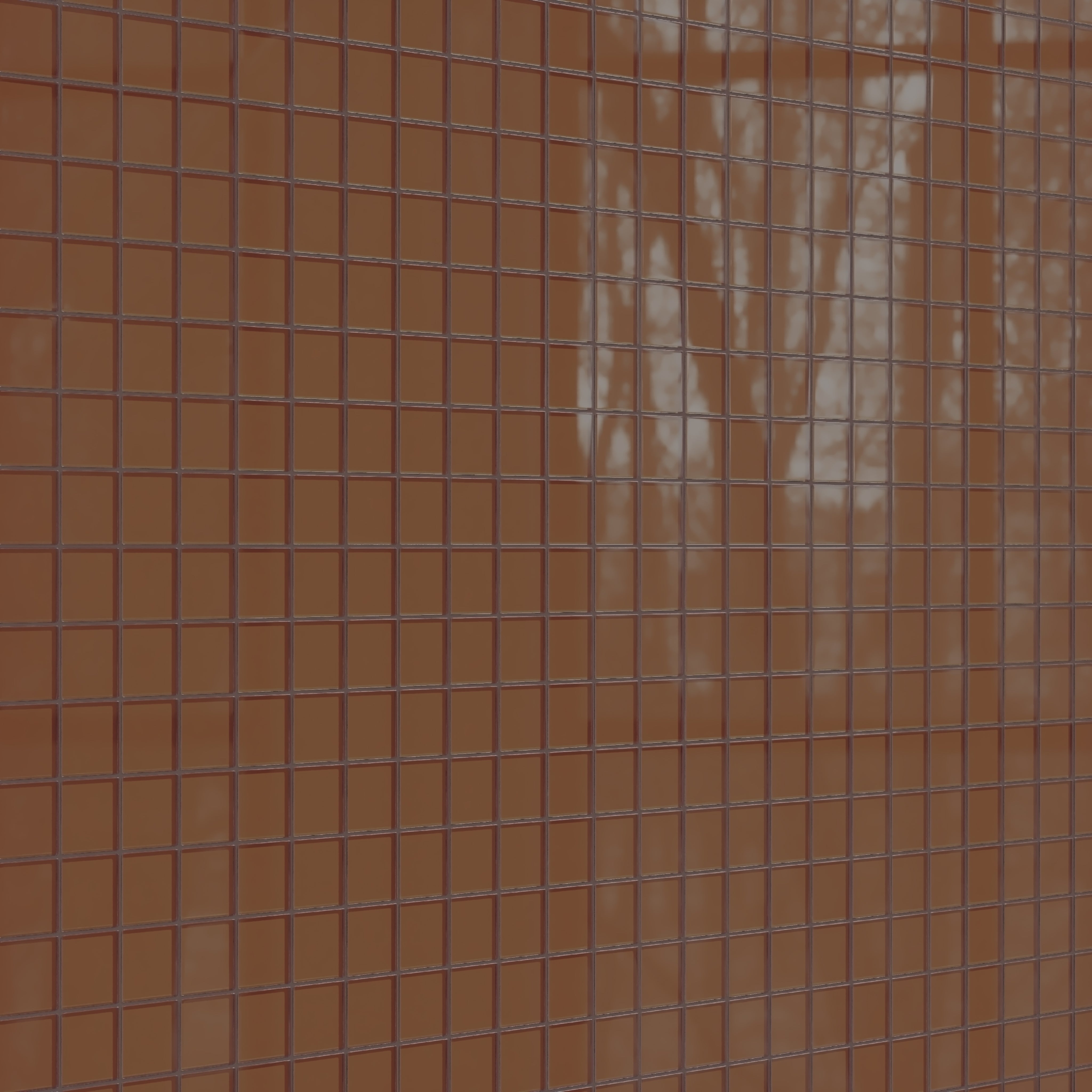 3x3 Straight Set Sheeted Glass Mosaic Tile in Kestrel Gloss