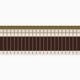 1x1, 1x4 Channel Stripe Border Sheeted Original Ceramic Tile in Sable Matte
