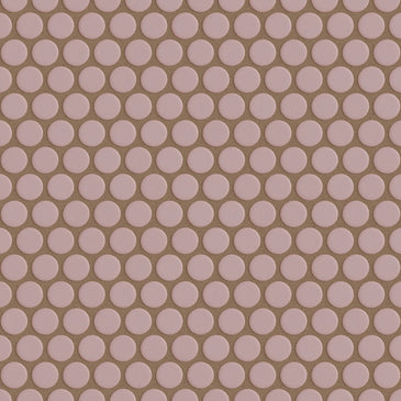 Penny Round Sheeted Original Ceramic Mosaic Tile in Painted Sky Matte