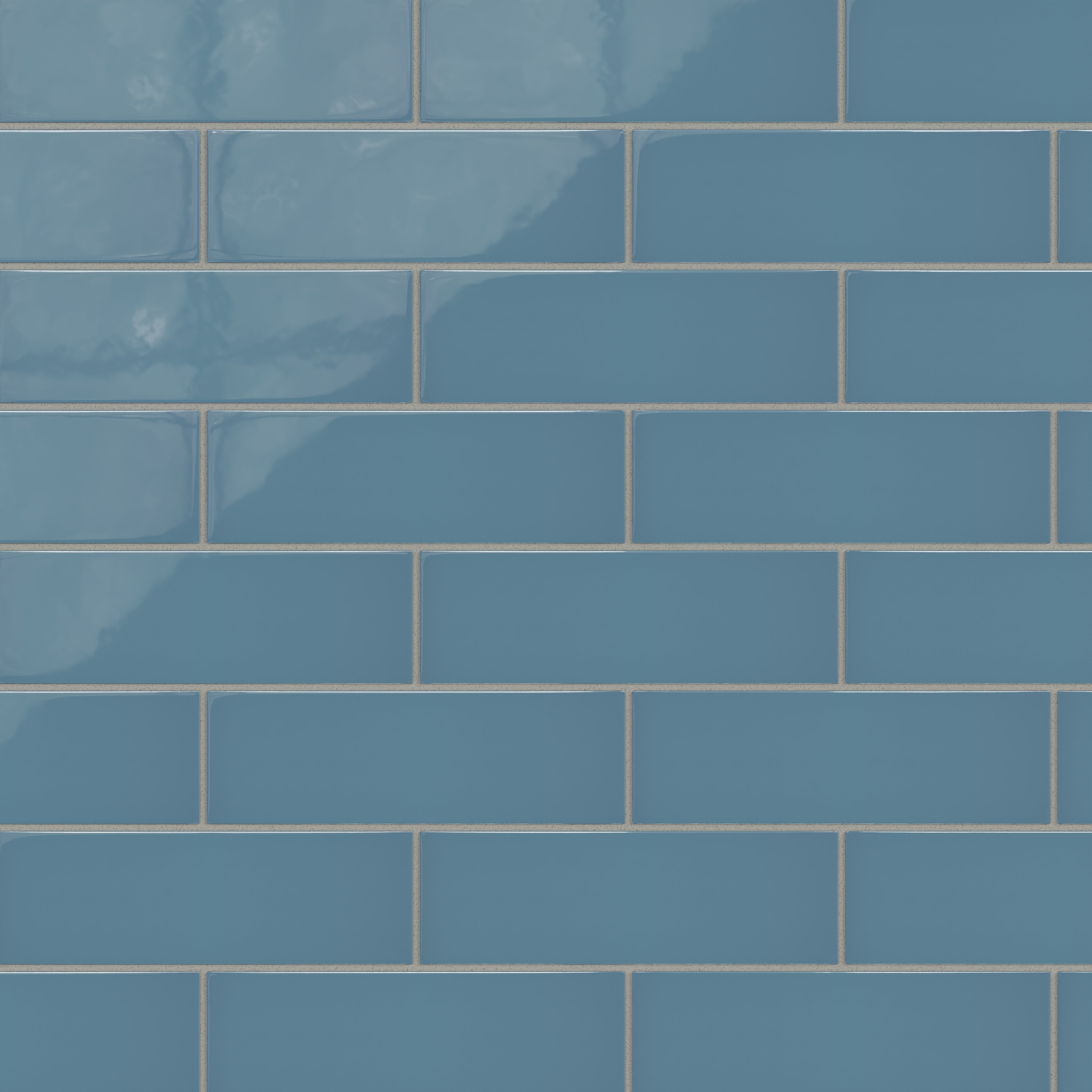 3x9 Natural Press Ceramic Tile in Azurite Gloss