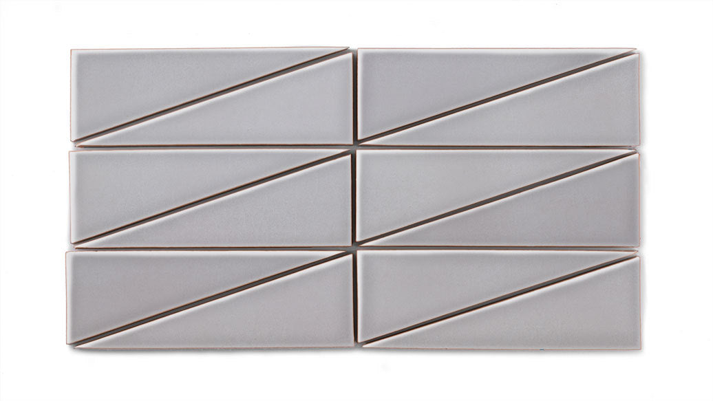 Right Scalene Triangle Original Ceramic Tile in Dust Storm Gloss
