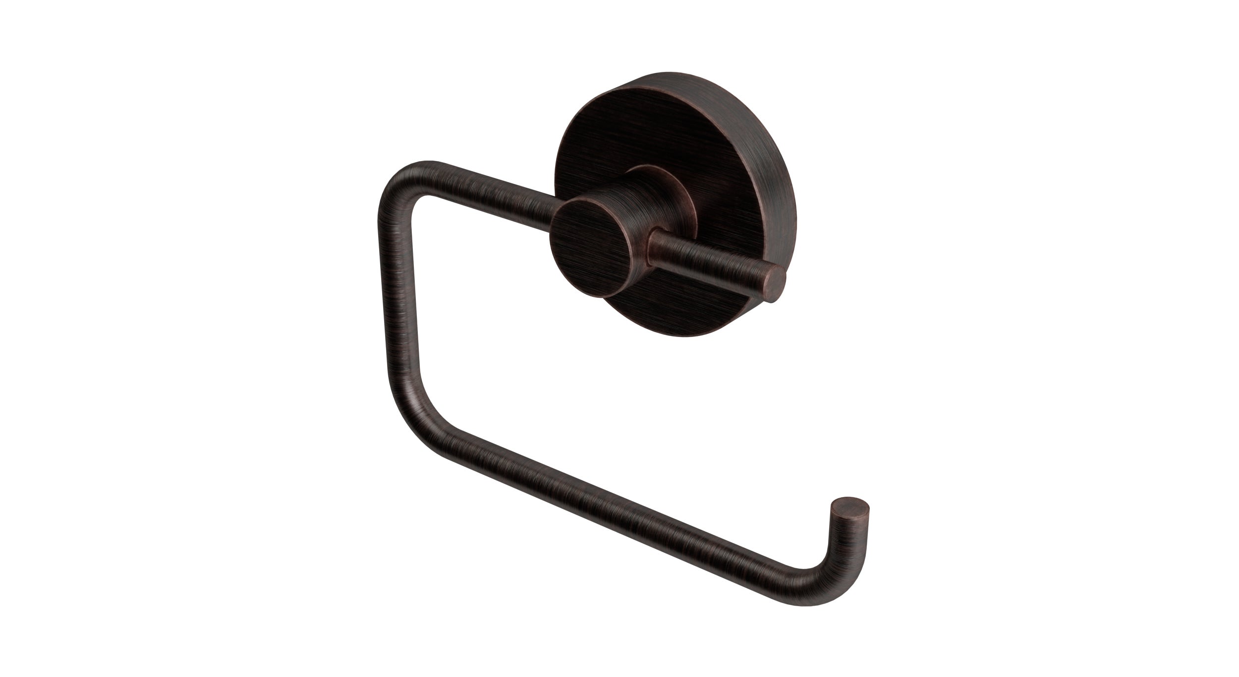 Flatiron Round Single Post Paper Holder in Antique Bronze