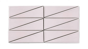 Right Scalene Triangle Original Ceramic Tile in Evening Glow Gloss
