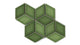 Small Diamond Sheeted - Escher Original Ceramic Mosaic Tile in Kelp Gloss