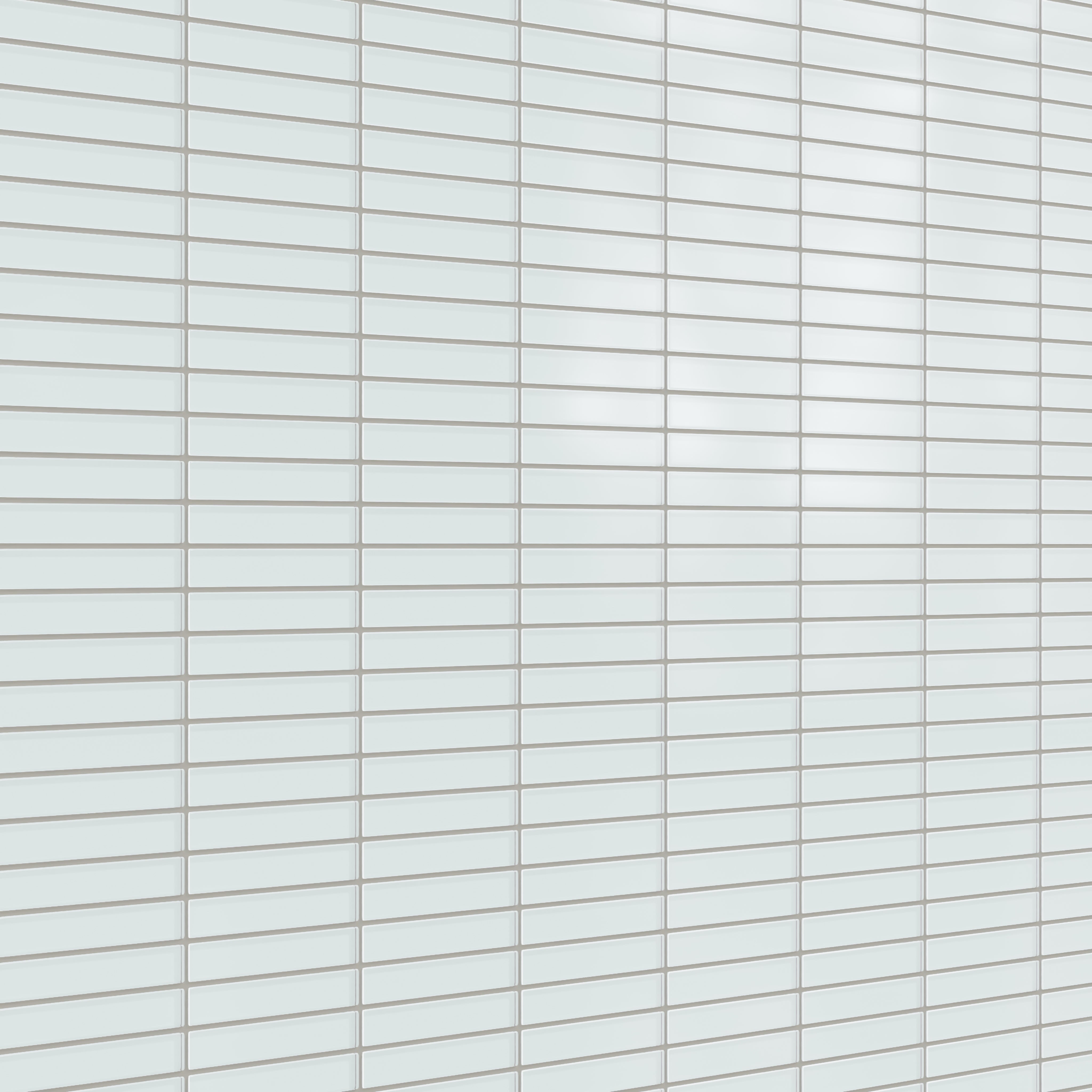 1x6 Straight Set Sheeted Glass Mosaic Tile in Warbler Matte