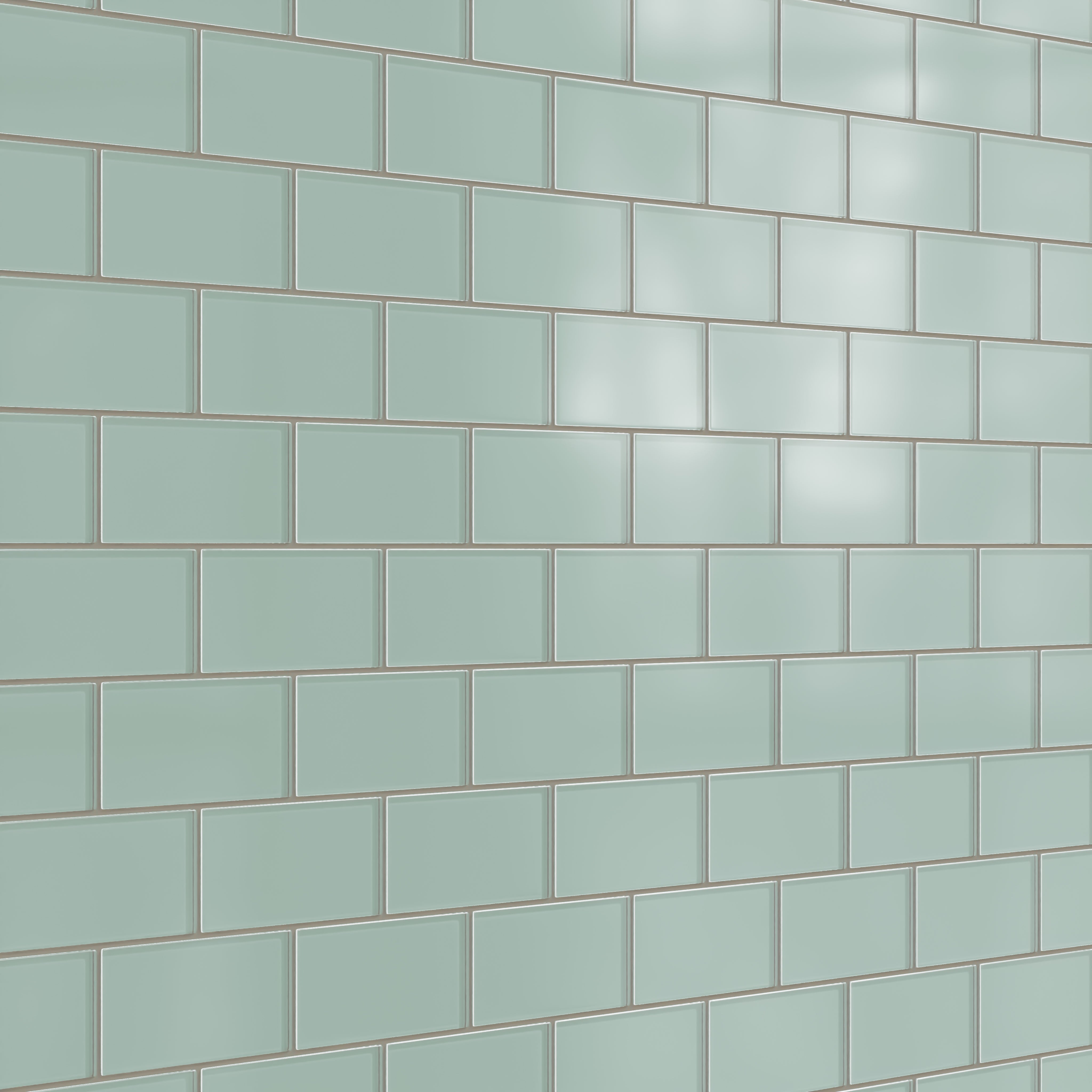 3x6 Glass Tile in Kingfisher Matte