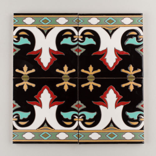 6x6 Handpainted Tile Old California #7 in Warm Motif