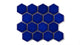 2" Hexagon Sheeted Original Ceramic Mosaic Tile in Azul Gloss