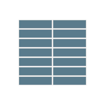 1x4 Straight Set Sheeted Original Ceramic Mosaic Tile in Nautical Matte