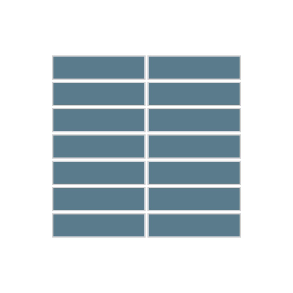 1x4 Straight Set Sheeted Original Ceramic Mosaic Tile in Nautical Matte