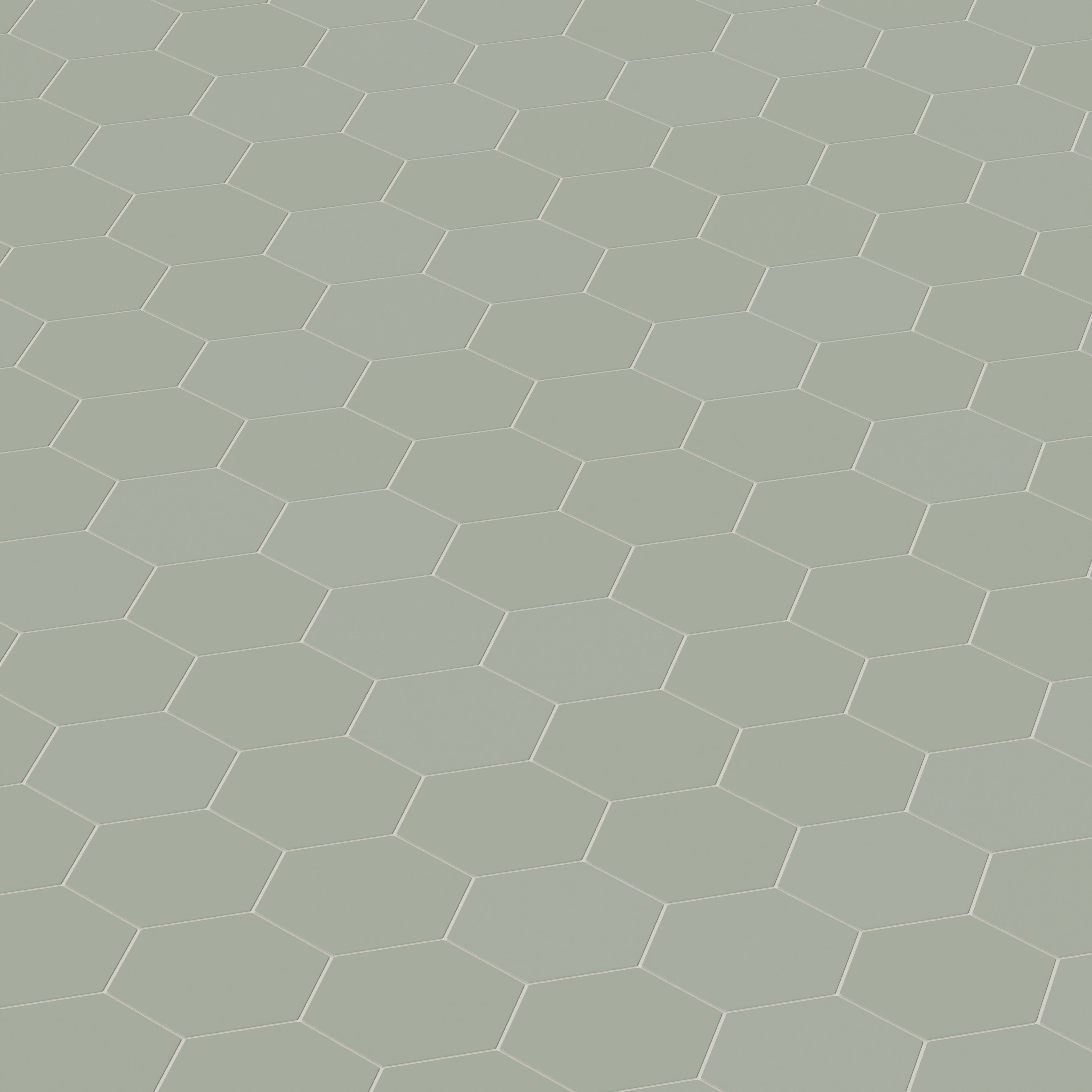 8" Hexagon Natural Press Ceramic Tile in Terre Verte Matte