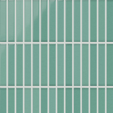 1x6 Straight Set Sheeted Original Ceramic Mosaic Tile in Amalfi Coast Gloss