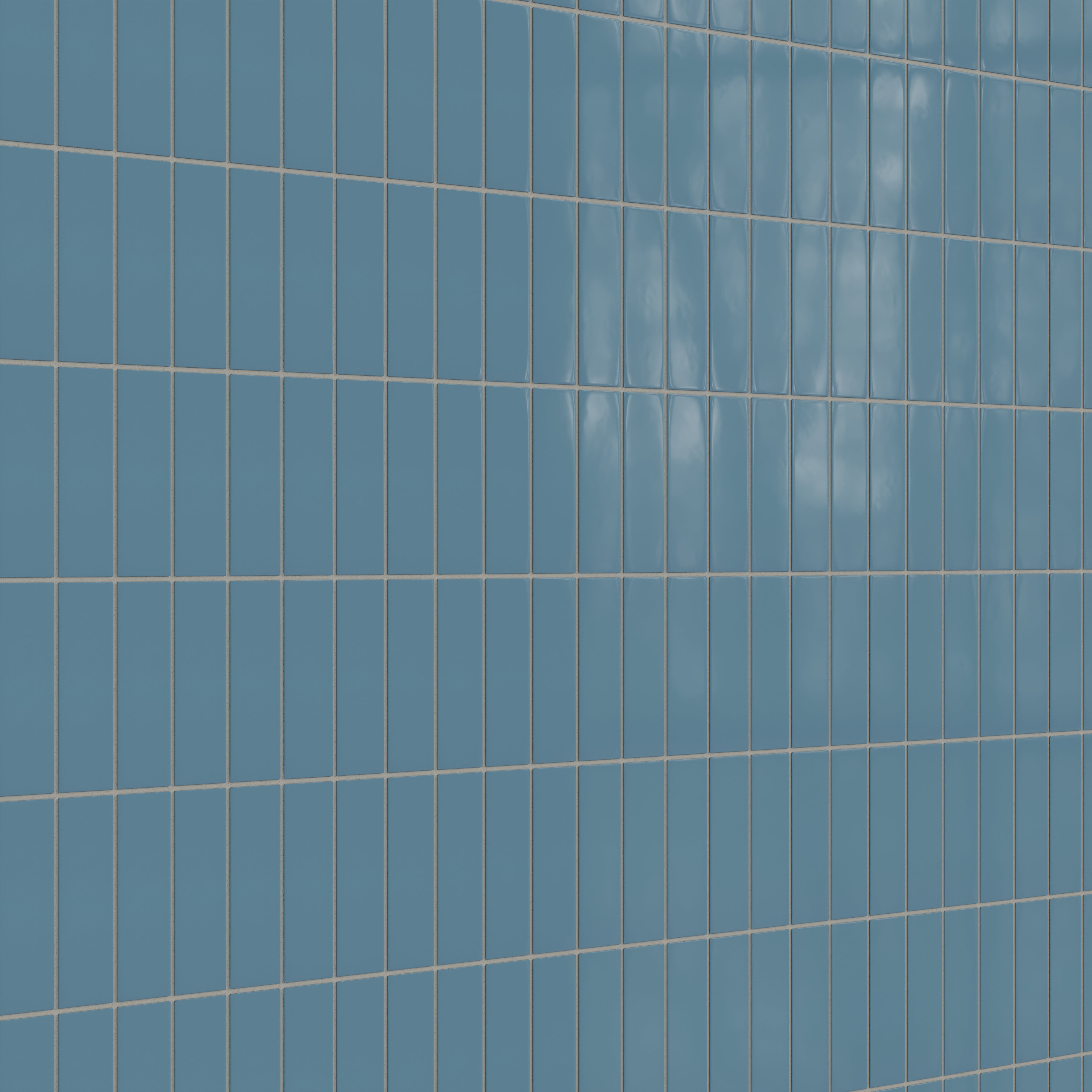 2x6 Natural Press Ceramic Tile in Azurite Gloss