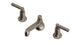 Emerson Two Handle Deck Mount Low Hexagon Lavatory Faucet with Classic Lever Handles in Antique Nickel