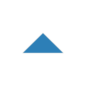 4" Triangle Original Ceramic Tile in Aegean Sea Matte
