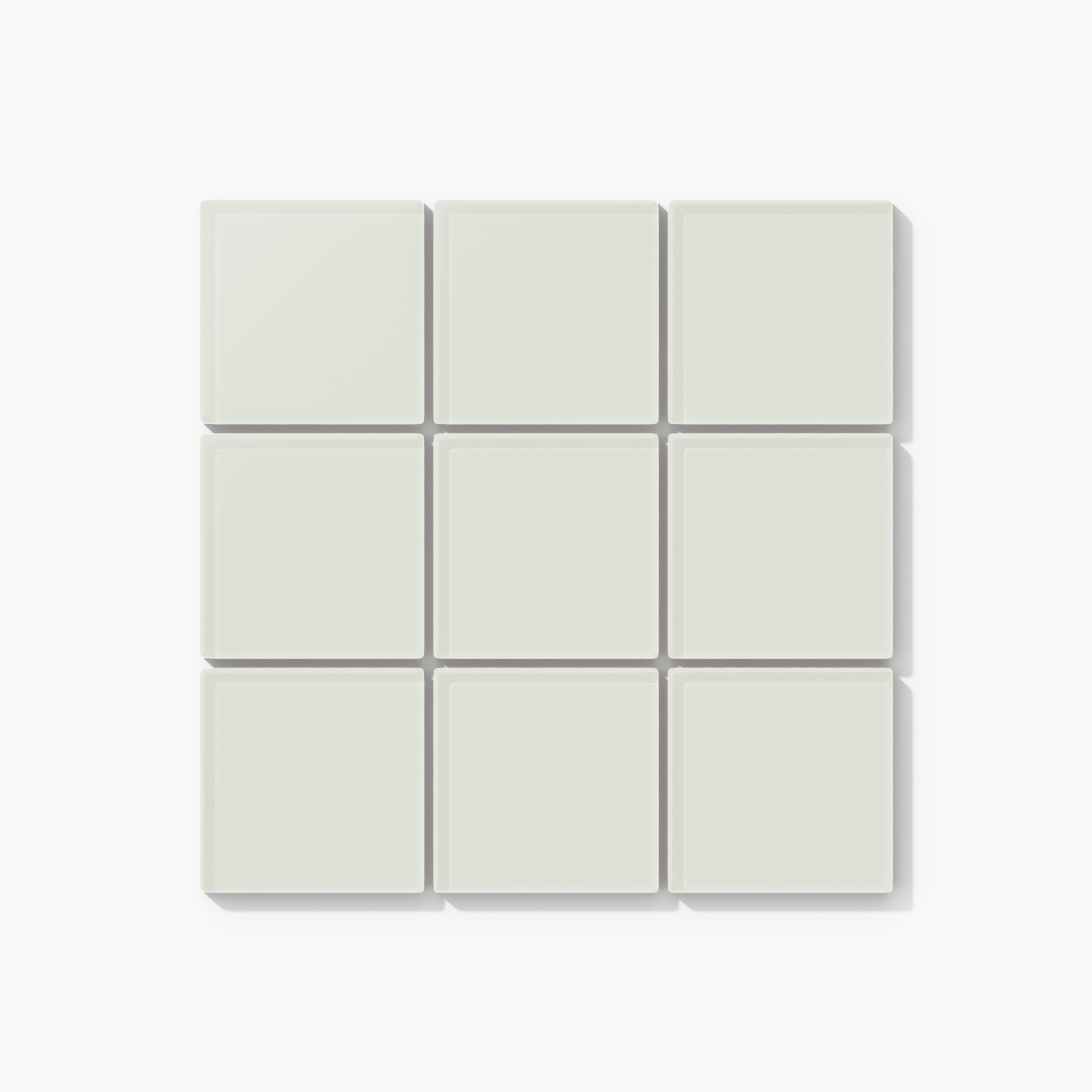3x3 Straight Set Sheeted Glass Mosaic Tile in Flycatcher Matte