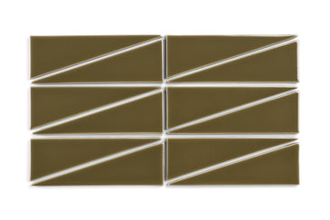 Right Scalene Triangle Original Ceramic Tile in Chaparral Gloss