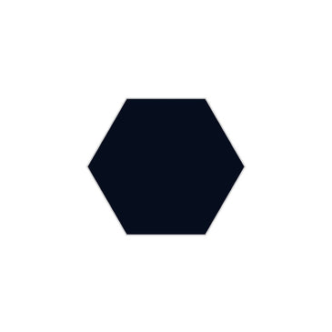 6" Hexagon Original Ceramic Tile in Navy Blue Matte