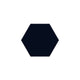 6" Hexagon Original Ceramic Tile in Navy Blue Matte