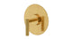 Contour One Handle Wall Mount Shower Trim with Soft Lever Handle in French Brass