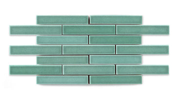1x6 Half Offset Sheeted Original Ceramic Mosaic Tile in Amalfi Coast Gloss