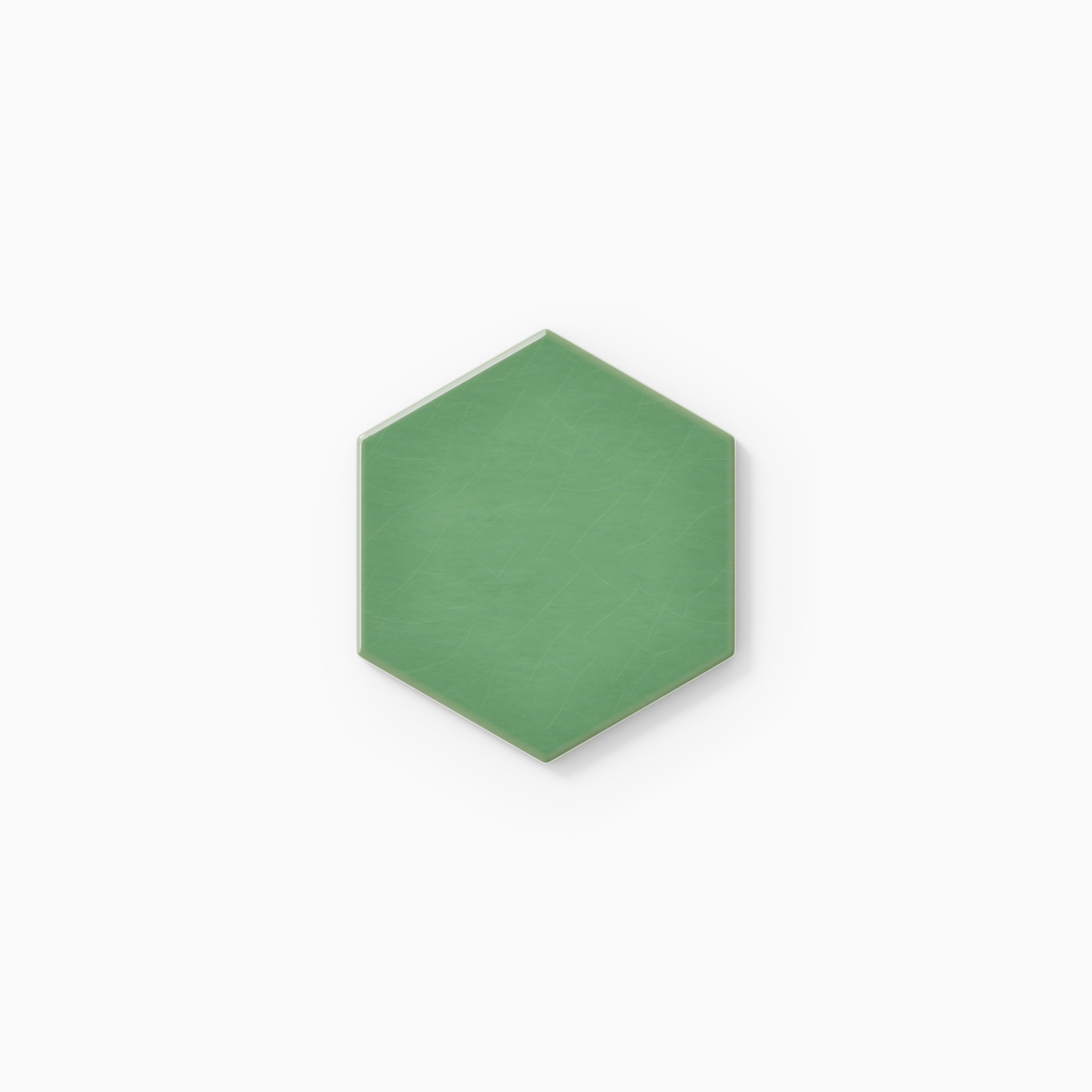 4" Hexagon Original Ceramic Tile in Sea Green Gloss