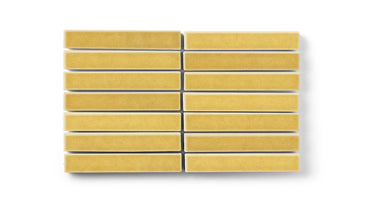 1x6 Straight Set Sheeted Original Ceramic Mosaic Tile in Haystack Gloss