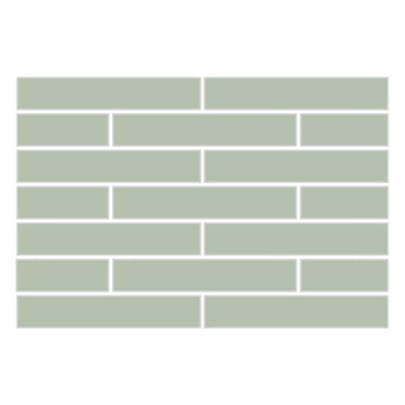 1x6 Half Offset Sheeted Original Ceramic Mosaic Tile in Rosemary Matte