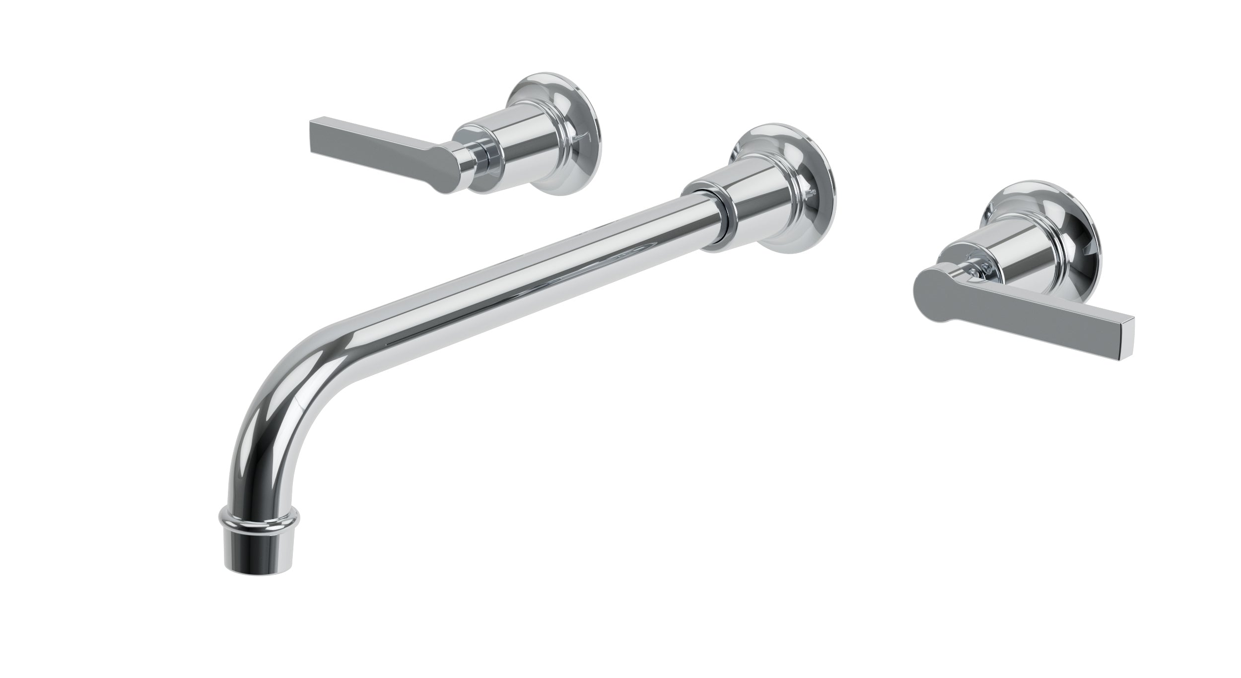Emerson Two Handle Wall Mount 12" Lavatory Faucet with Classic Lever Handles