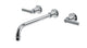 Emerson Two Handle Wall Mount 12" Lavatory Faucet with Classic Lever Handles in Polished Chrome