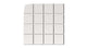 3x3 Straight Set Sheeted Natural Press Ceramic Mosaic Tile in Flake White Gloss