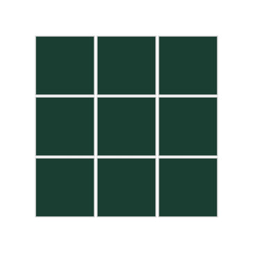 3x3 Straight Set Sheeted Original Ceramic Mosaic Tile in Evergreen Matte
