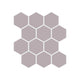 2" Hexagon Sheeted Original Ceramic Mosaic Tile in Dust Storm Matte