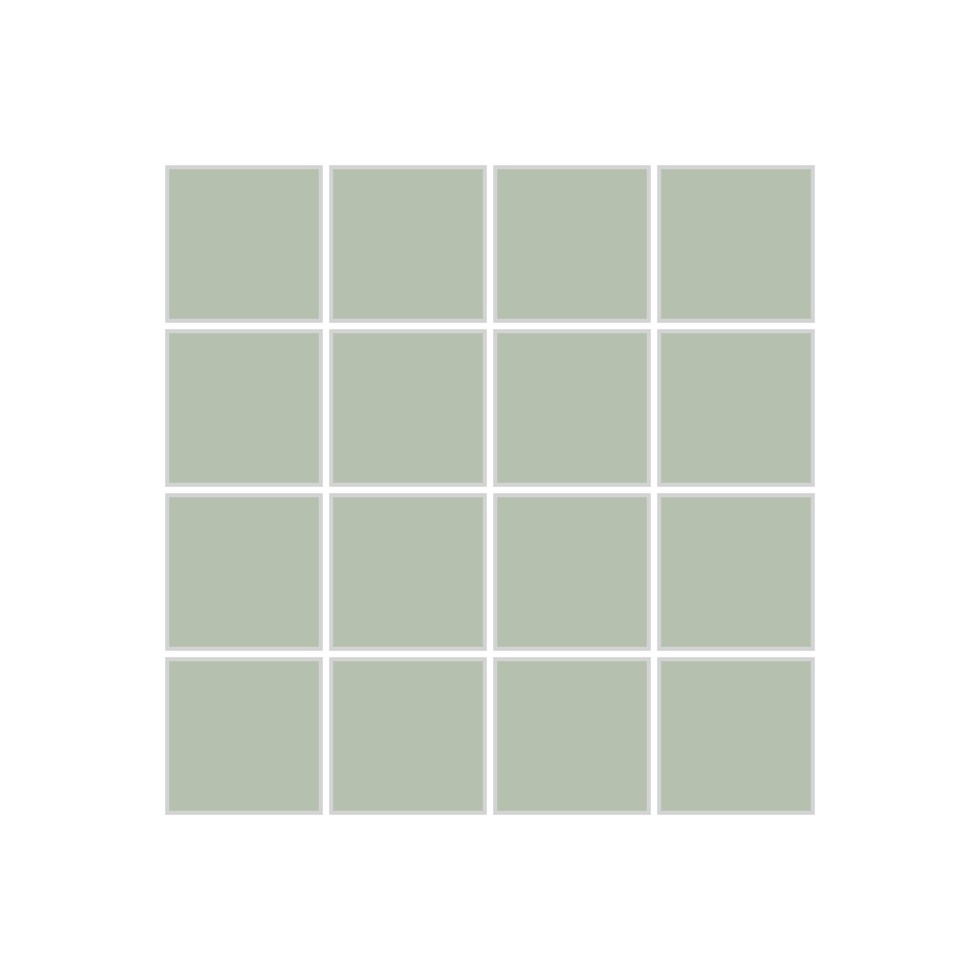 2x2 Straight Set Sheeted Original Ceramic Mosaic Tile in Rosemary Matte