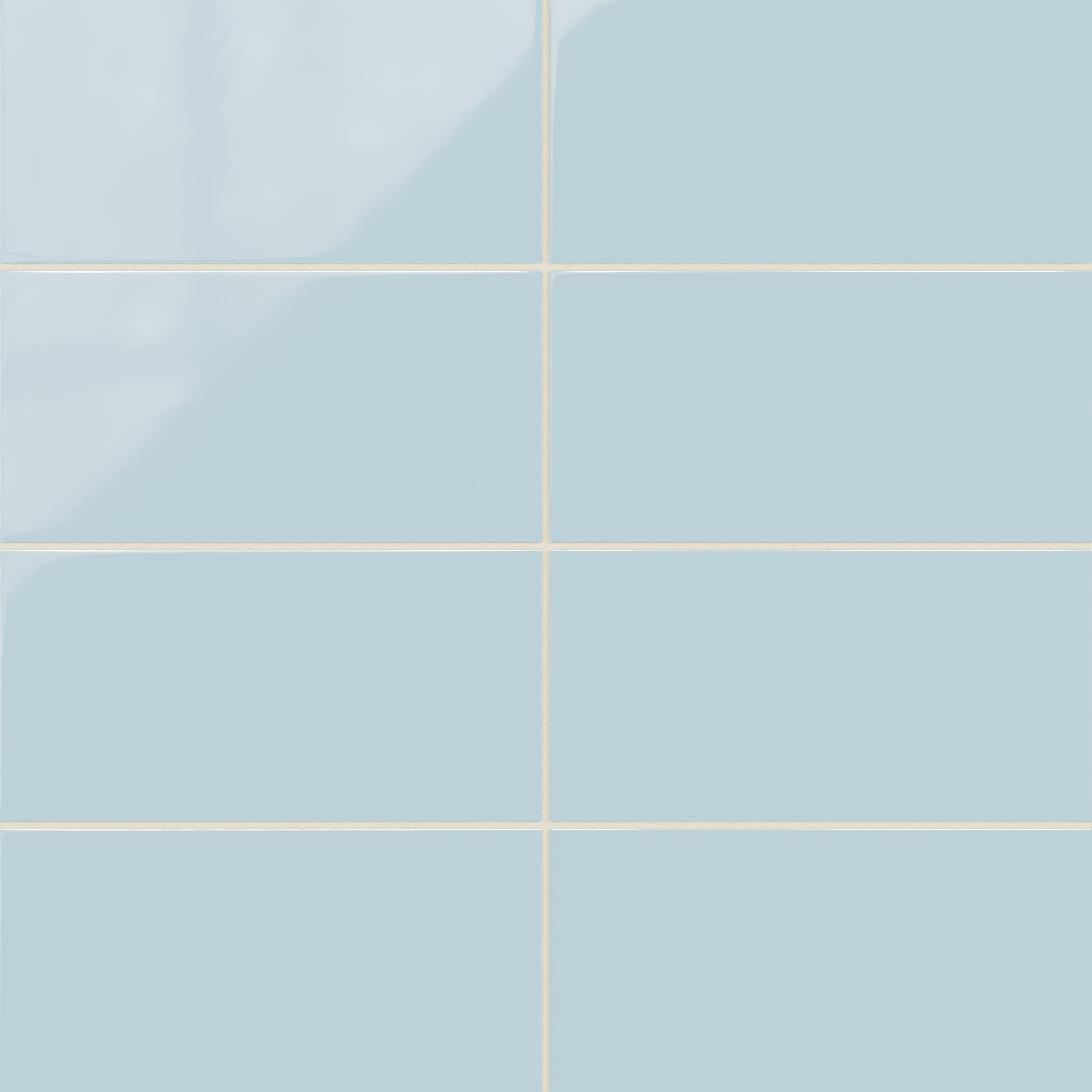 6x12 Natural Press Ceramic Tile in Egyptian Blue Gloss