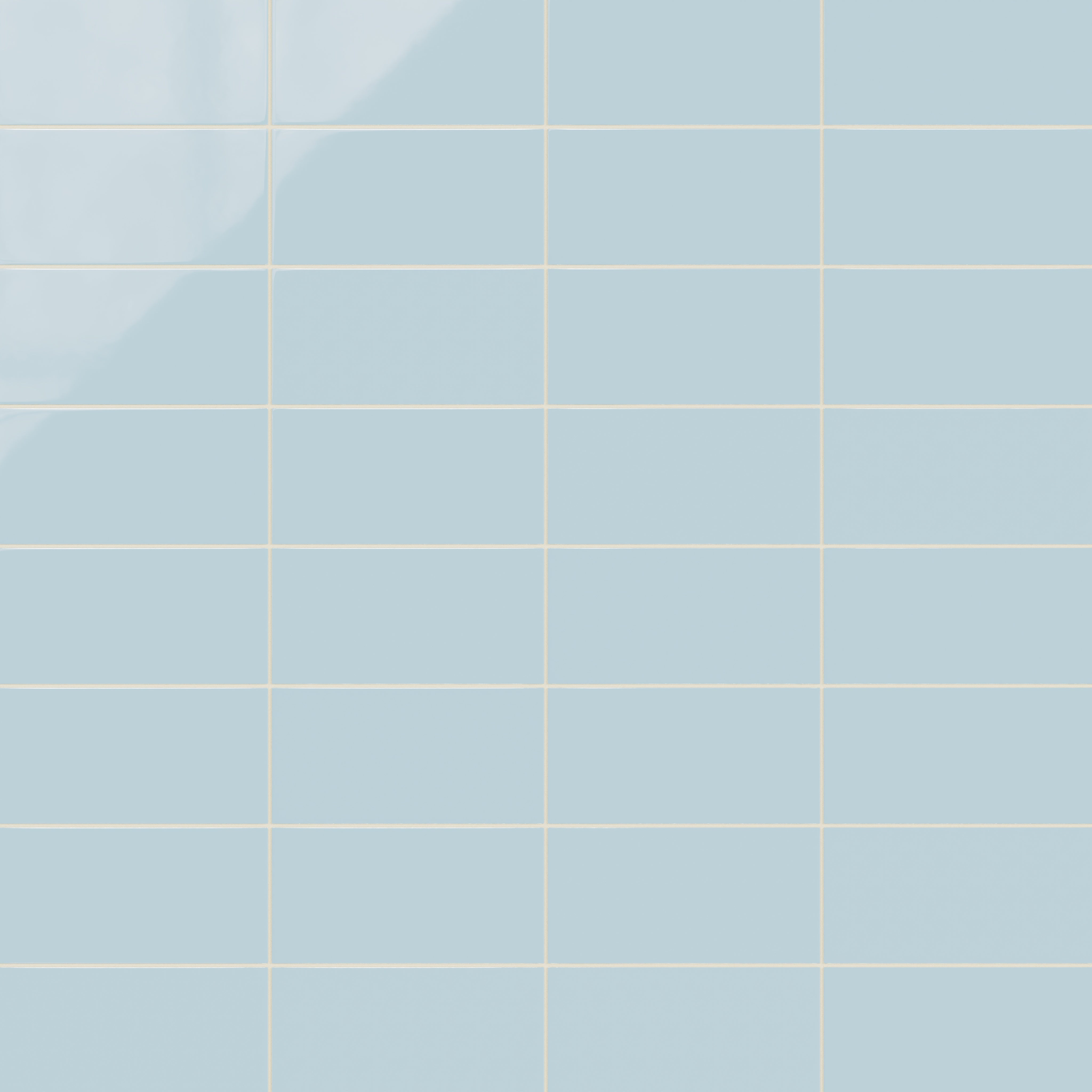 6x12 Natural Press Ceramic Tile in Egyptian Blue Gloss