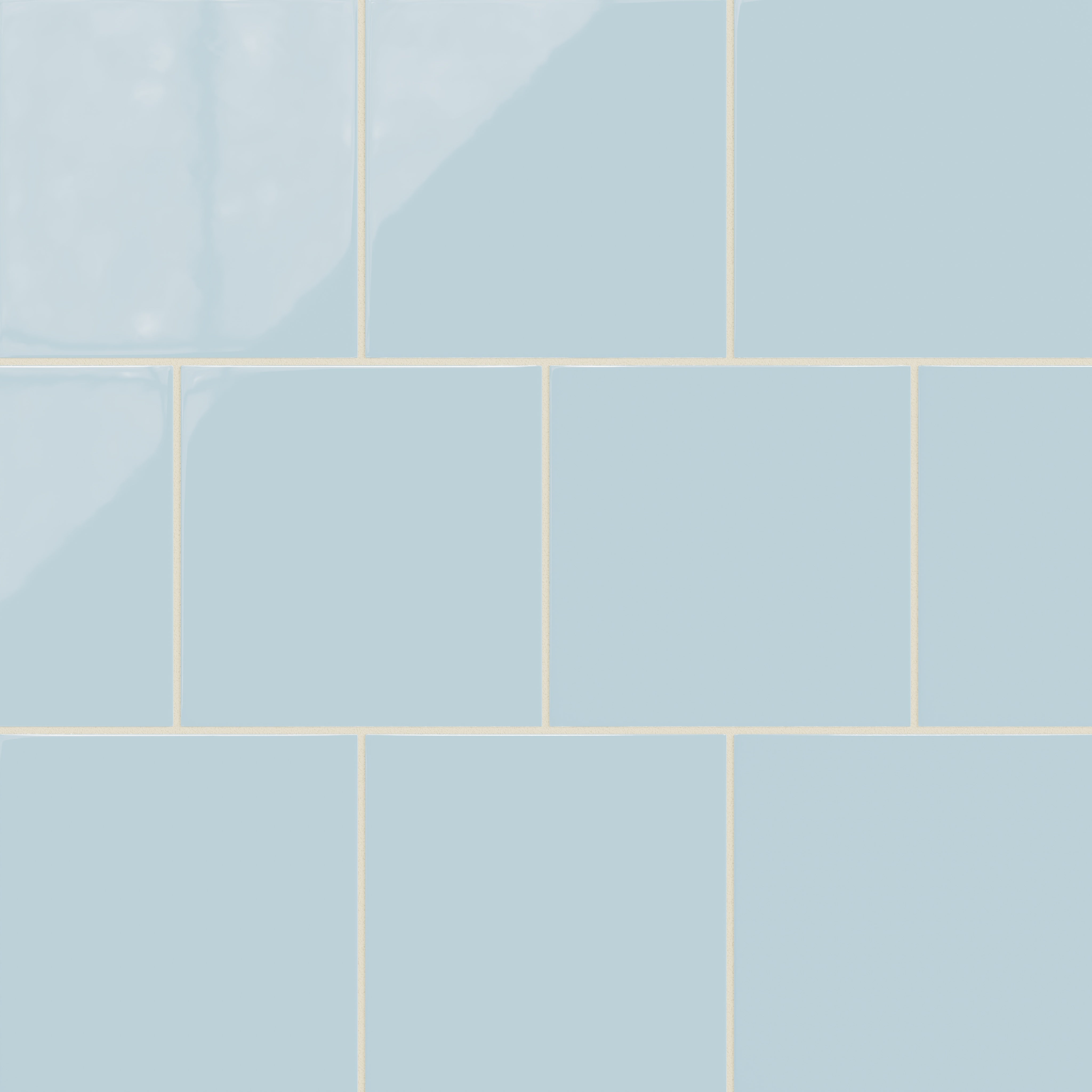 8x8 Natural Press Ceramic Tile in Egyptian Blue Gloss