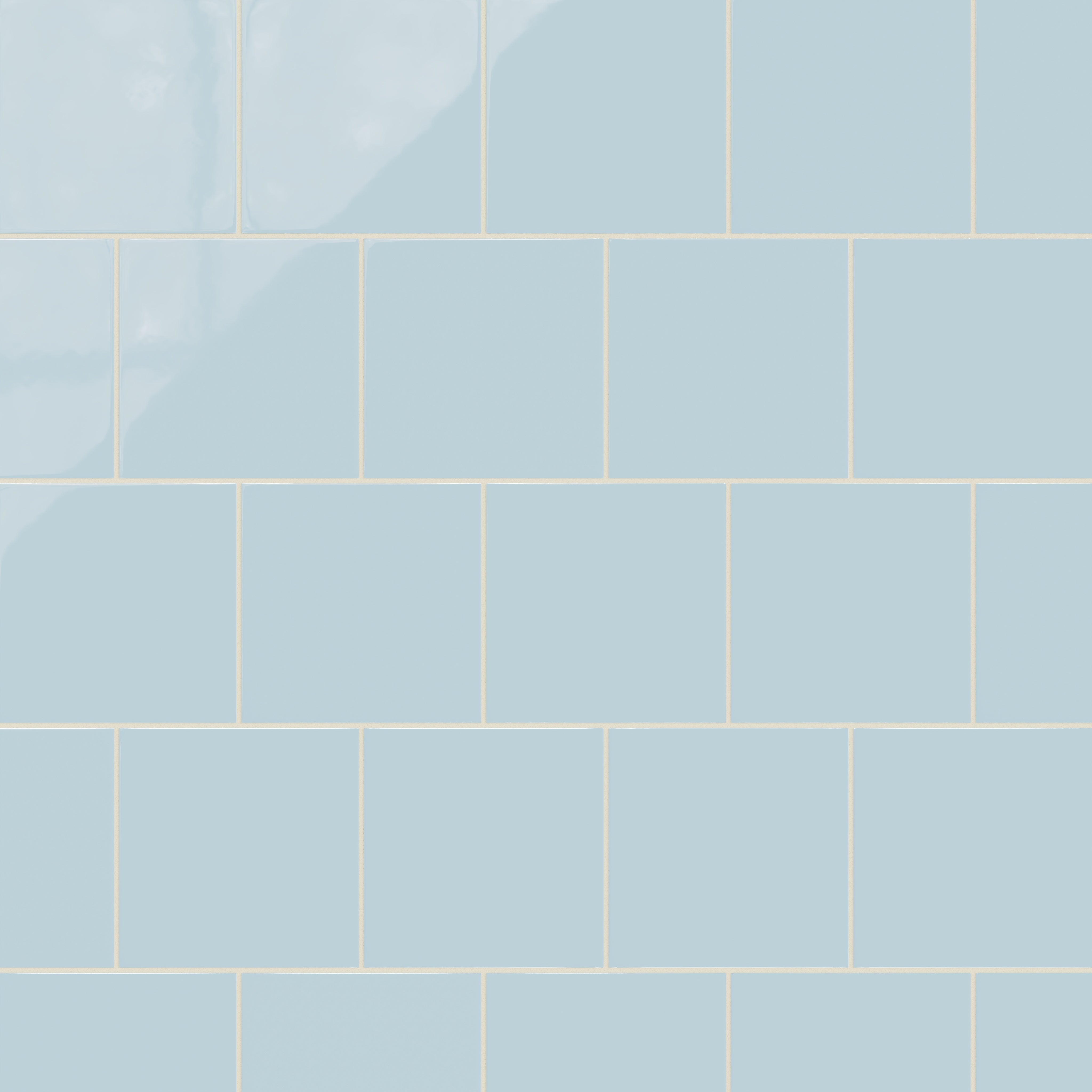 8x8 Natural Press Ceramic Tile in Egyptian Blue Gloss