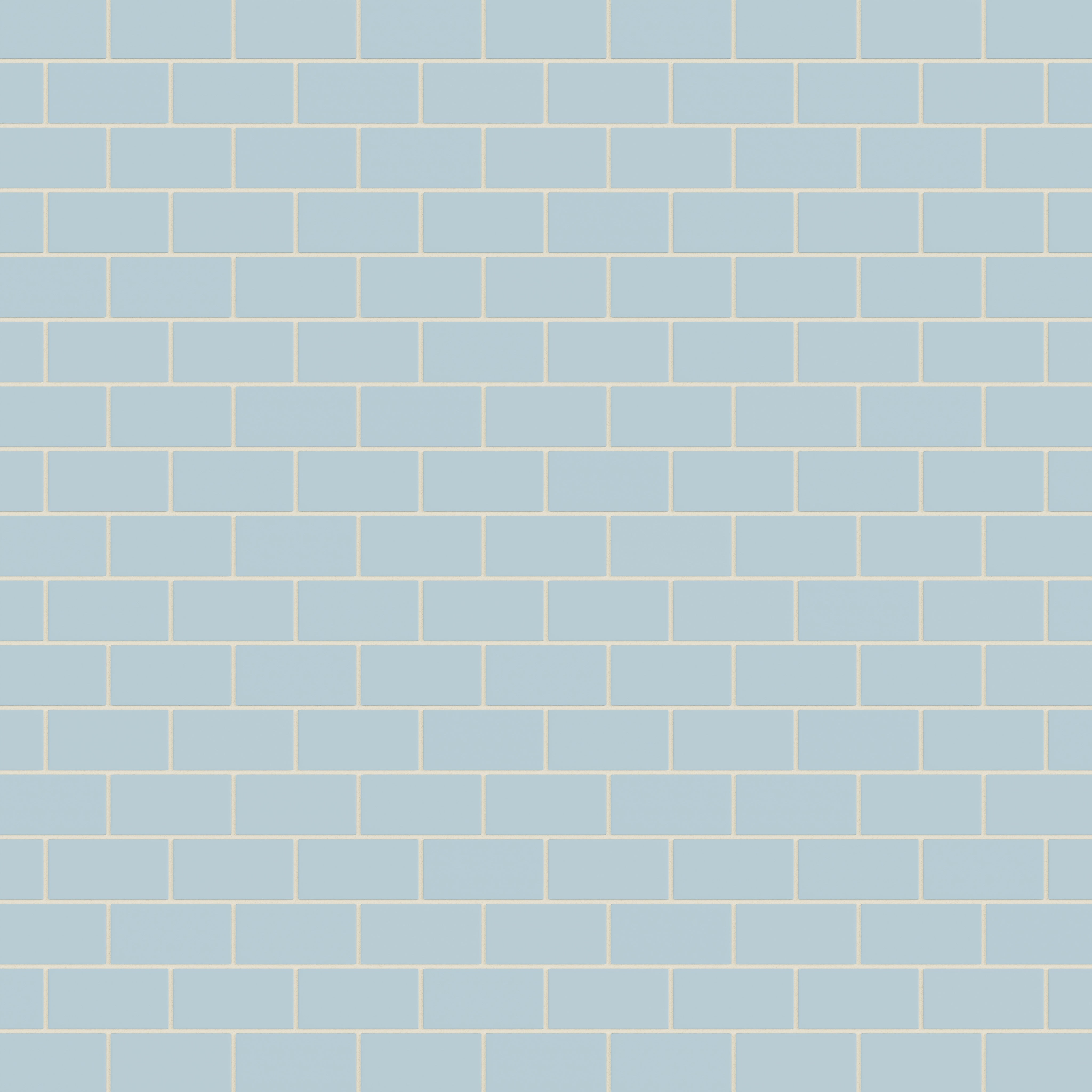 2x4 Half Offset Sheeted Natural Press Ceramic Mosaic Tile in Egyptian Blue Matte