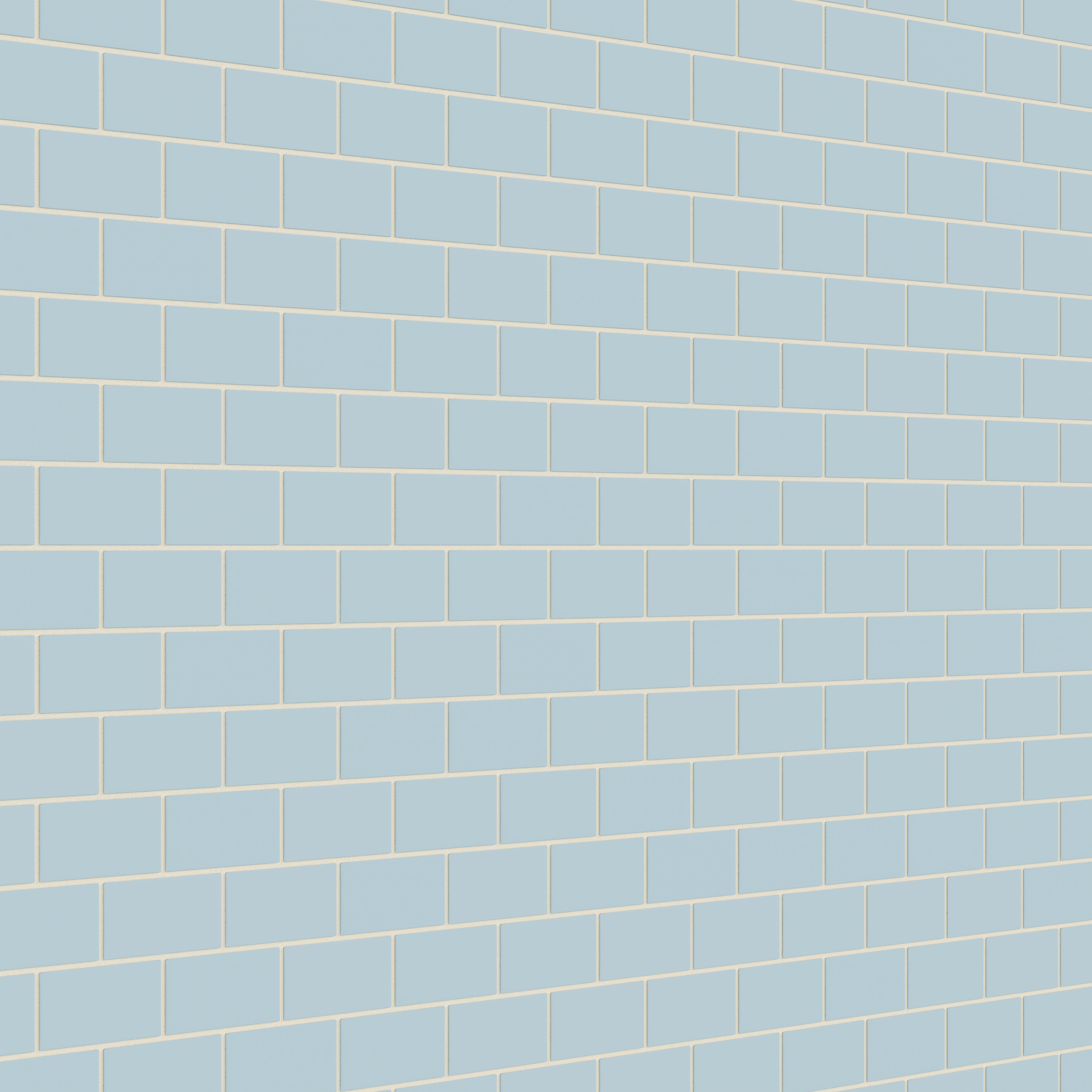 2x4 Half Offset Sheeted Natural Press Ceramic Mosaic Tile in Egyptian Blue Matte