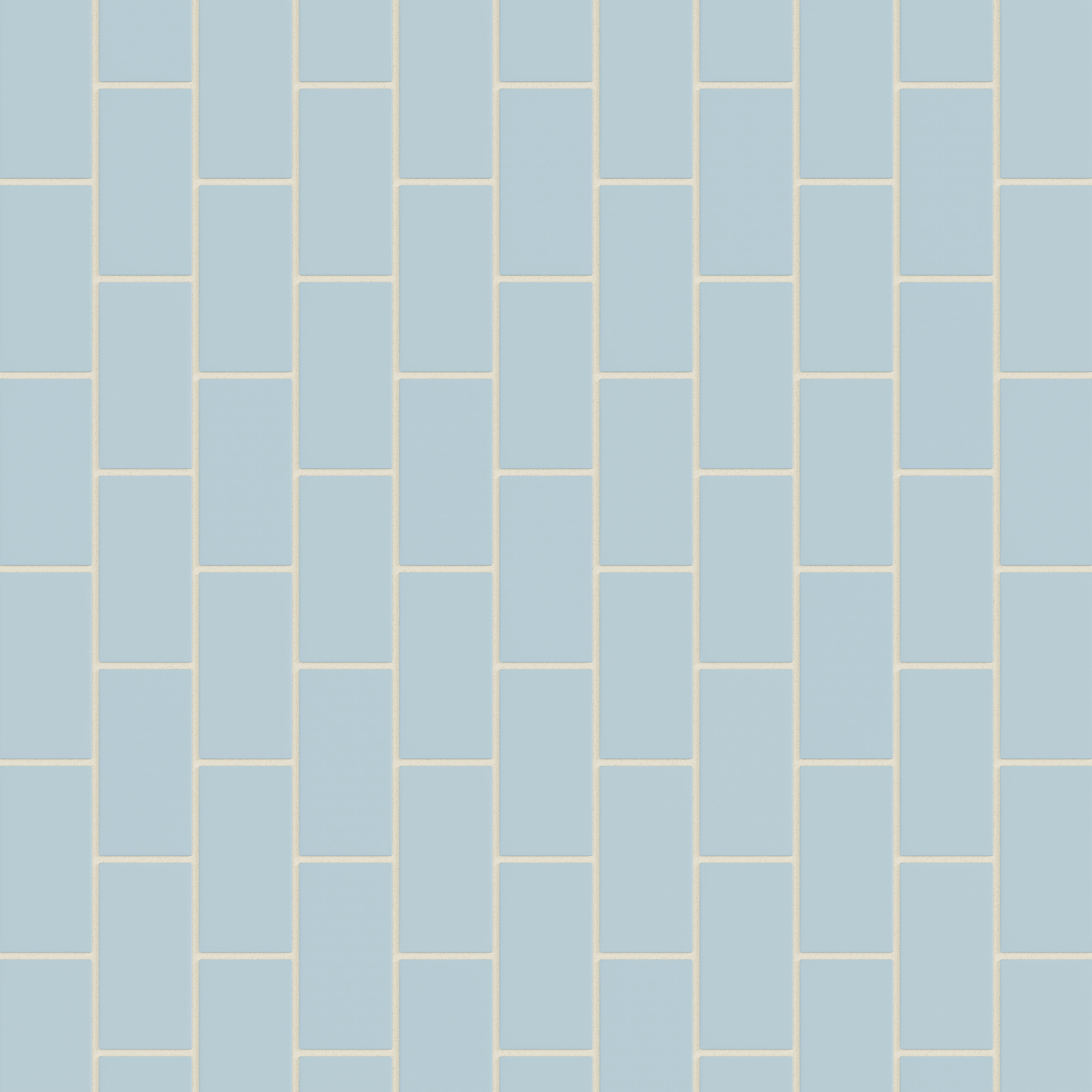 2x4 Half Offset Sheeted Natural Press Ceramic Mosaic Tile in Egyptian Blue Matte