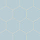 8" Hexagon Natural Press Ceramic Tile in Egyptian Blue Matte