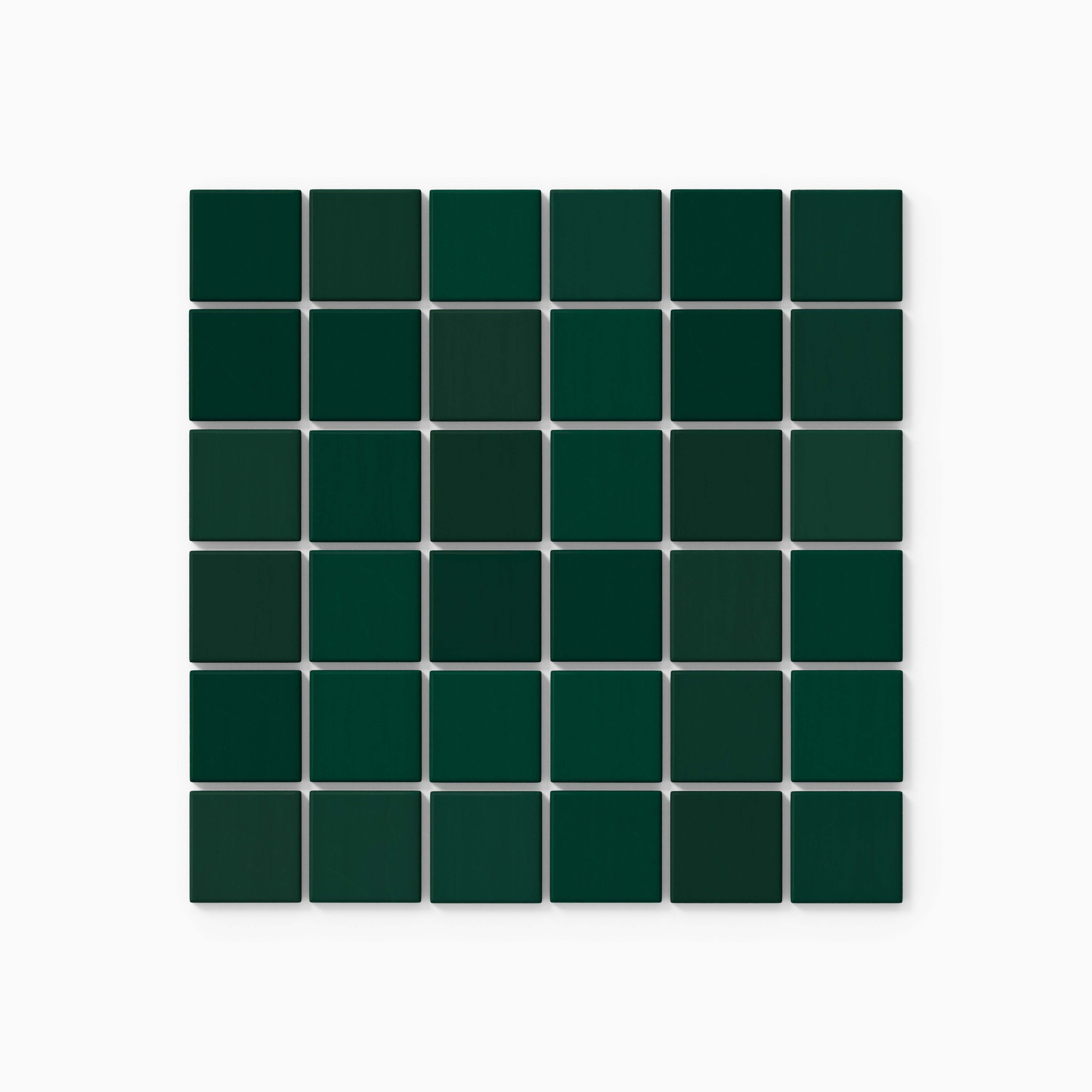 2x2 Straight Set Sheeted Original Ceramic Mosaic Tile in Evergreen Gloss