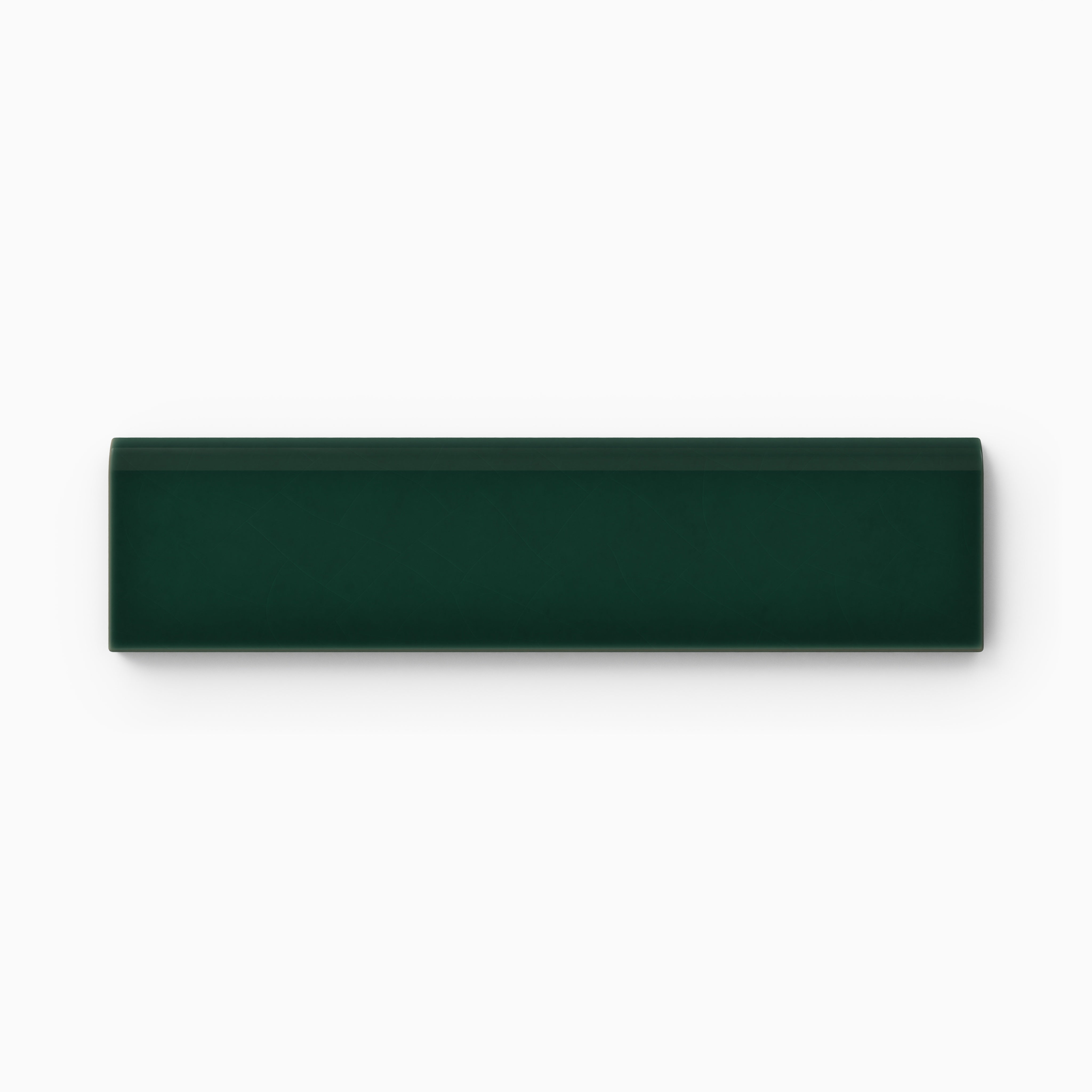 Quick Ship 2x8 Long Edge Bullnose Original Ceramic Trim in Evergreen Gloss