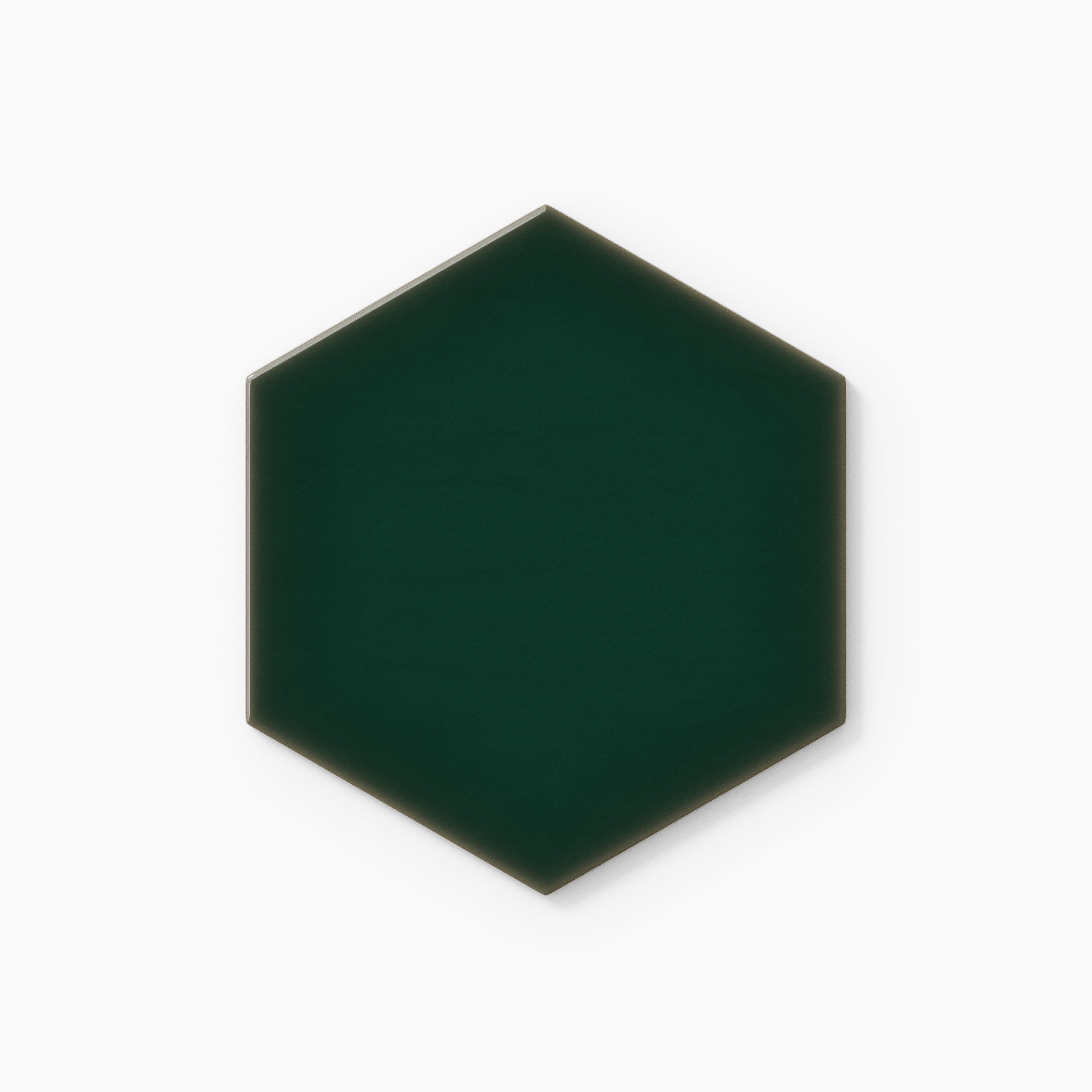 6" Hexagon Original Ceramic Tile in Evergreen Gloss
