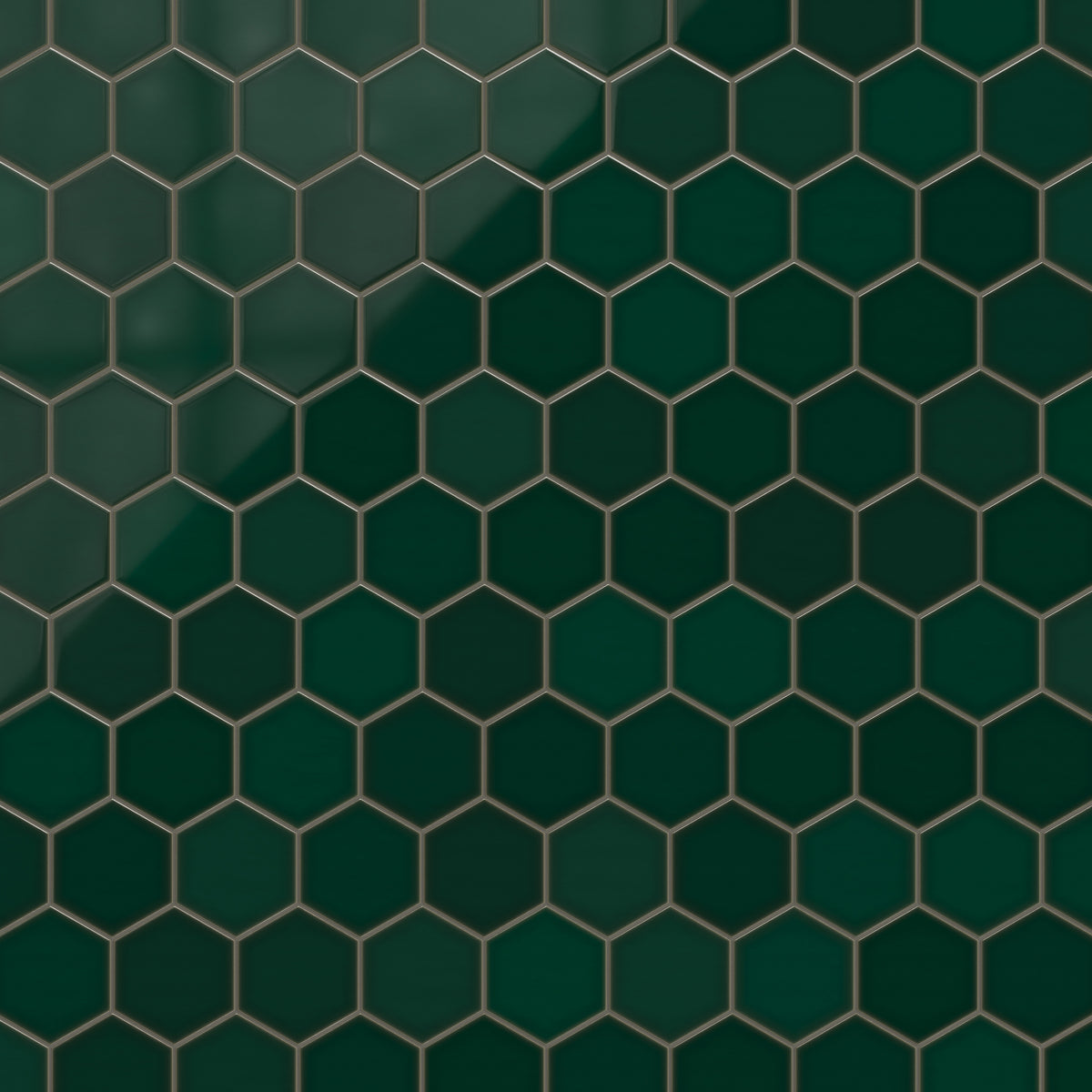 8" Hexagon Original Ceramic Tile in Evergreen Gloss