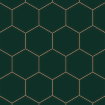 6" Hexagon Original Ceramic Tile in Evergreen Matte