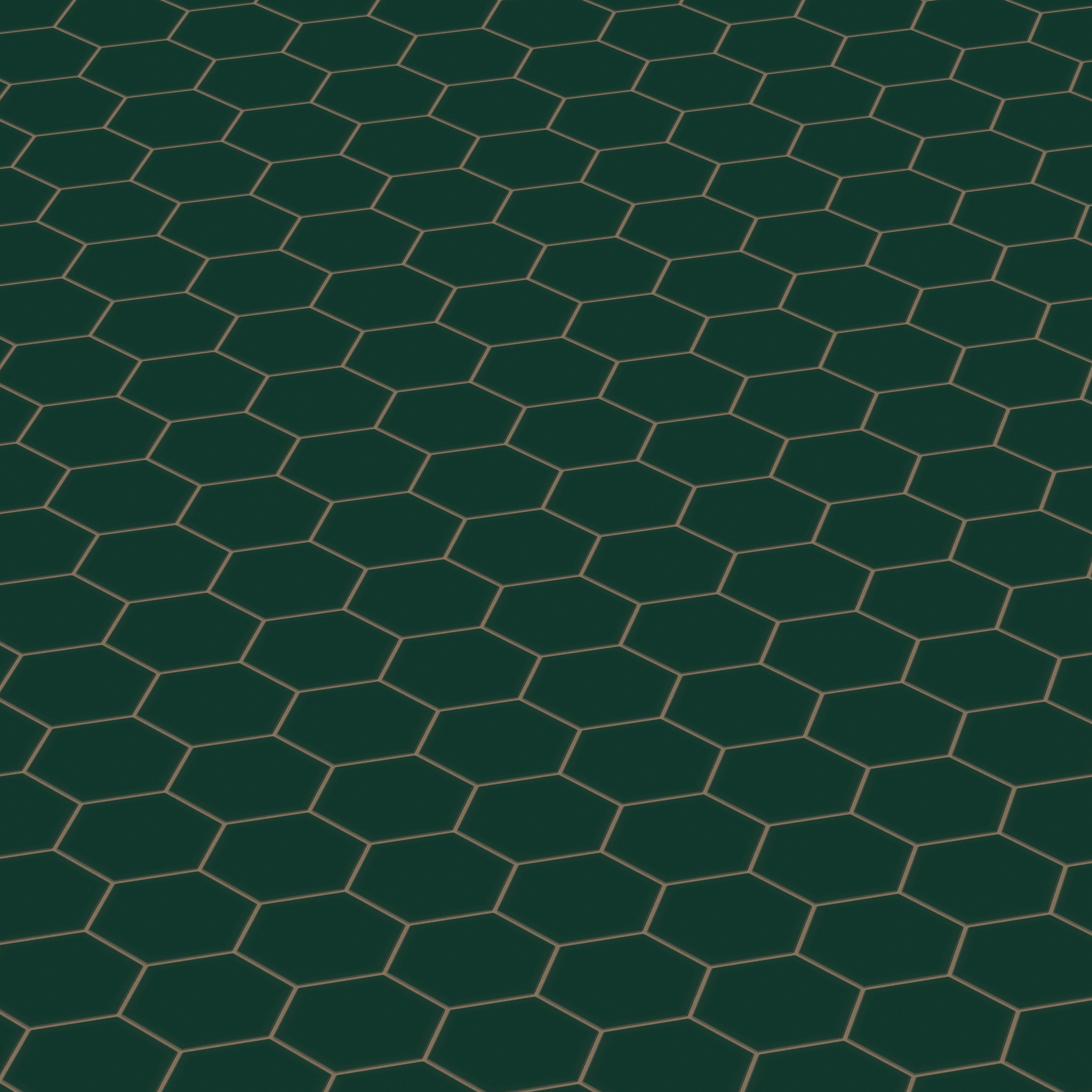 6" Hexagon Original Ceramic Tile in Evergreen Matte