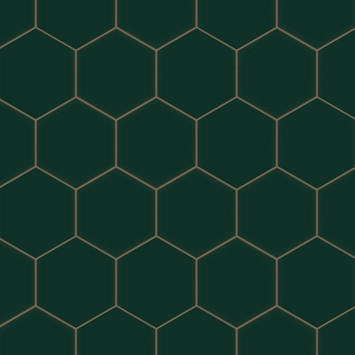8" Hexagon Original Ceramic Tile in Evergreen Matte